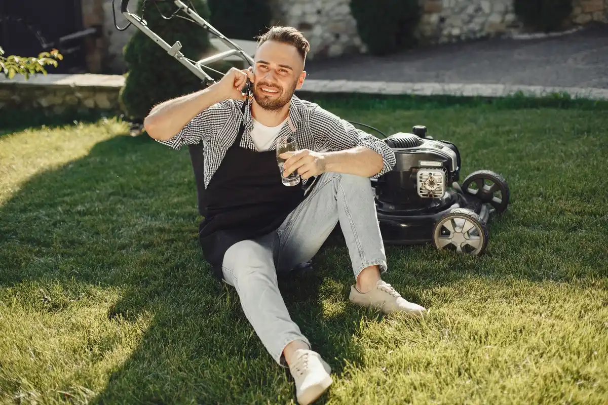 lawn mowing garden spring summer